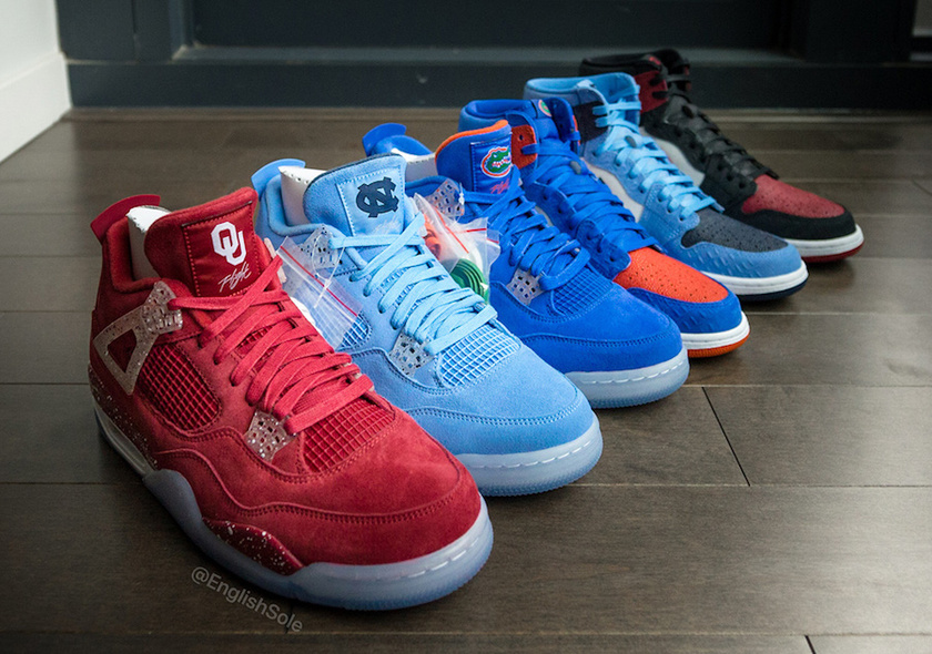 Air Jordan 1 Air Jordan 4 College PE Oklahoma UNCä½ç½éè¾¾
