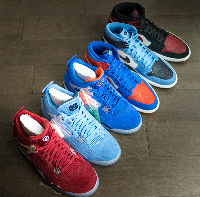 Air Jordan 1 Air Jordan 4 College PE Oklahoma UNCä½ç½éè¾¾