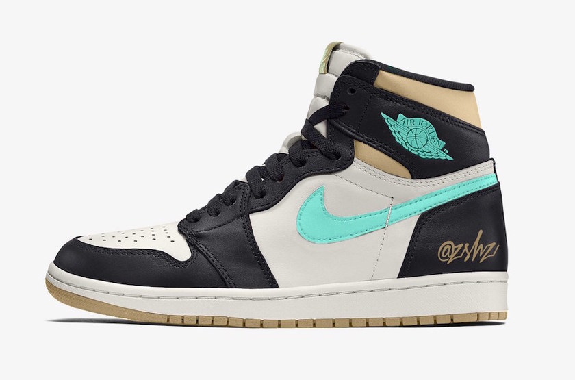 Air Jordan 1 Black Light Army Sail Fresh Mint 555088-033åå:registered:æ¥æ