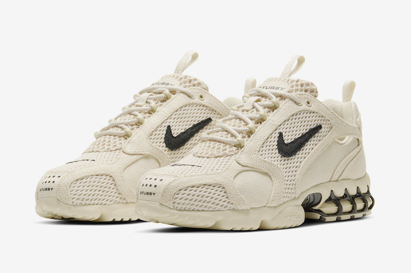 Stussy Nike Air Zoom Spiridon Caged Fossil CQ5486-200 Release Date