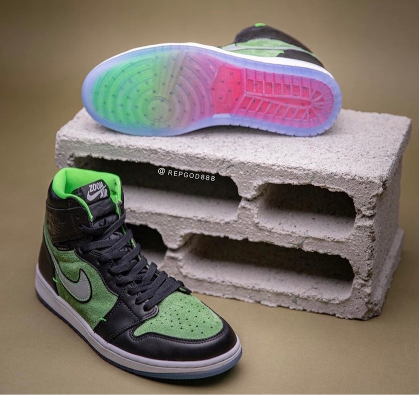 Air Jordan 1 High Zoom Black Green CK6637-002åå:registered:æ¥æ