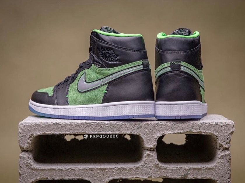 Air Jordan 1 High Zoom Black Green CK6637-002åå:registered:æ¥æ