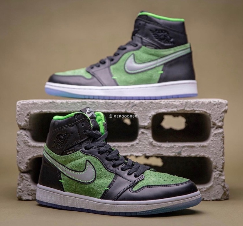 Air Jordan 1 High Zoom Black Green CK6637-002åå:registered:æ¥æ