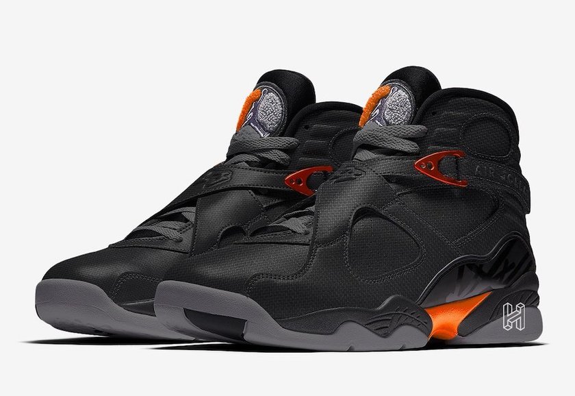 Air Jordan 8 WNTR Black Dark Grey Total Orange CT8532-050 Release Date