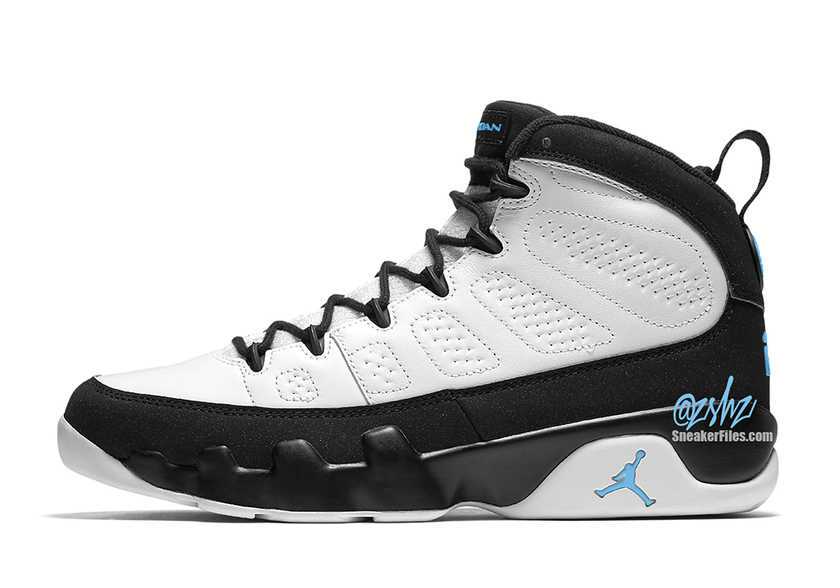Air Jordan 9 White Black University Blue CT8019-140åå:registered:æ¥æ