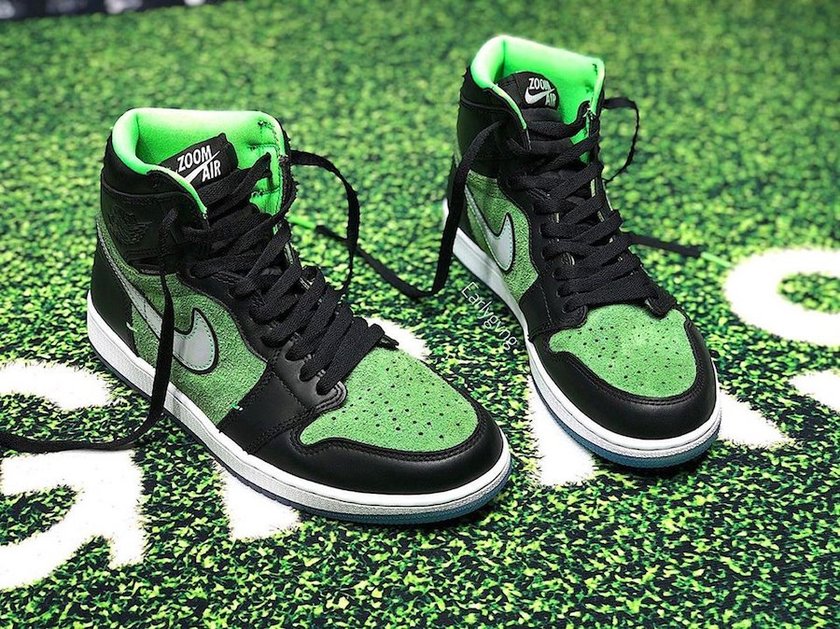 Air Jordan 1 Zoom Black Rage Green CK6637-002åå:registered:æ¥æ