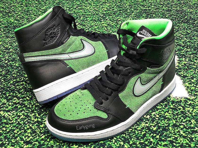 Air Jordan 1 Zoom Black Rage Green CK6637-002åå:registered:æ¥æ