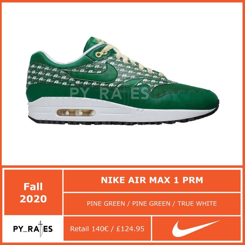 Nike Air Max 1 Powerwall Pine Green 2020åå:registered:æ¥æ