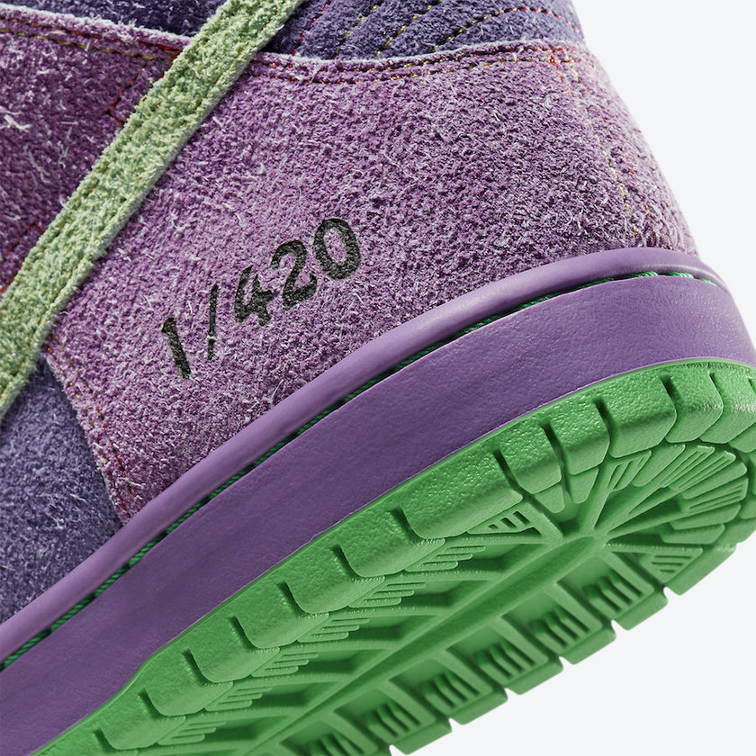 Nike SB Dunk High 420 Purple Skunk CW9971-500åå:registered:æ¥æ