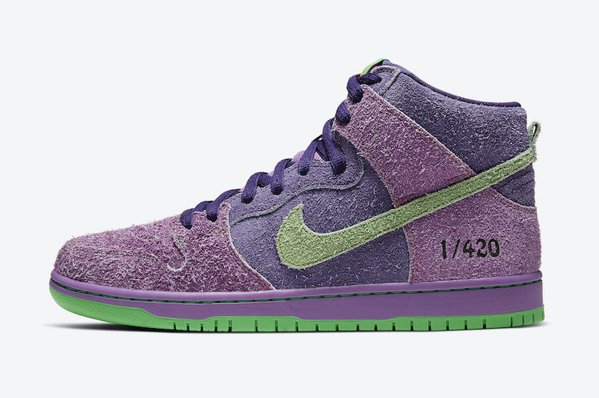 Nike SB Dunk High 420 Purple Skunk CW9971-500åå:registered:æ¥æ