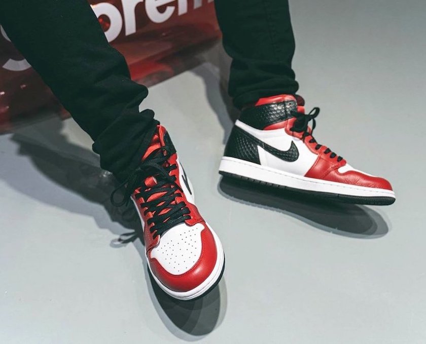 Air Jordan 1 Satin Snake CD0461-601åå:registered:æ¥æ