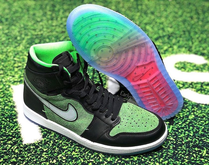 Air Jordan 1 Zoom Black Rage Green CK6637-002åå:registered:æ¥æ