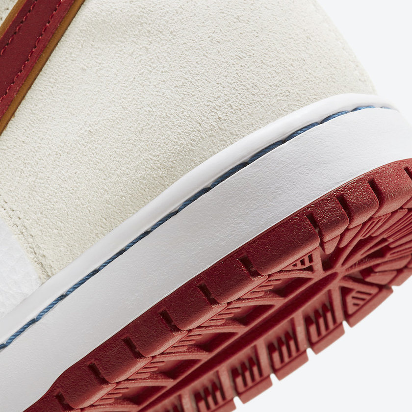 Nike SB Dunk High Sail Team Crimson CV9499-100åå:registered:æ¥æä»·æ ¼