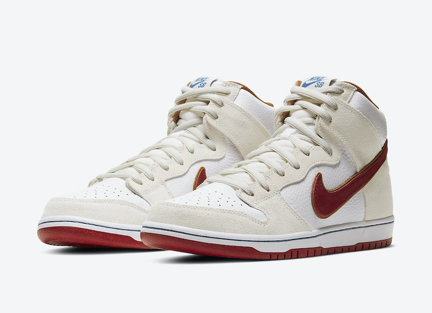 Nike SB Dunk High Sail Team Crimson CV9499-100åå:registered:æ¥æä»·æ ¼