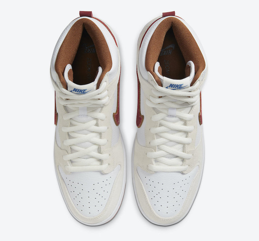 Nike SB Dunk High Sail Team Crimson CV9499-100åå:registered:æ¥æä»·æ ¼