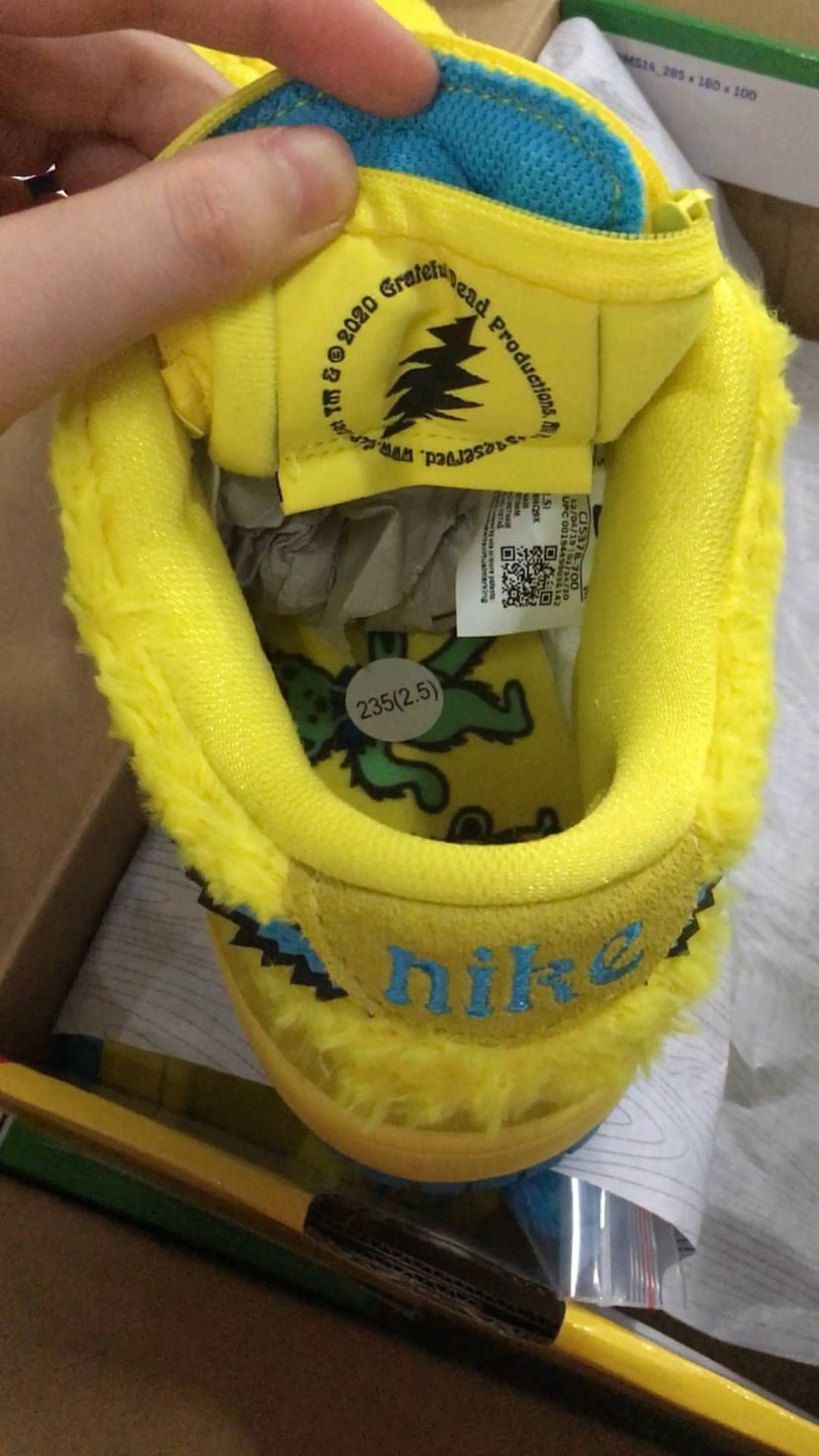Grateful Dead Nike SB Dunk Low Yellow Bear CJ5378-700åå:registered:æ¥æå:registered:ä»·