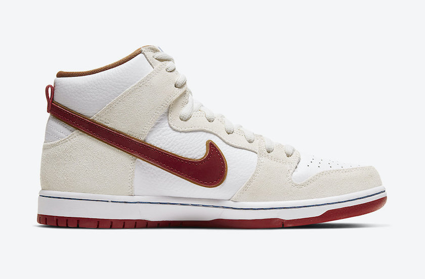 Nike SB Dunk High Sail Team Crimson CV9499-100åå:registered:æ¥æä»·æ ¼