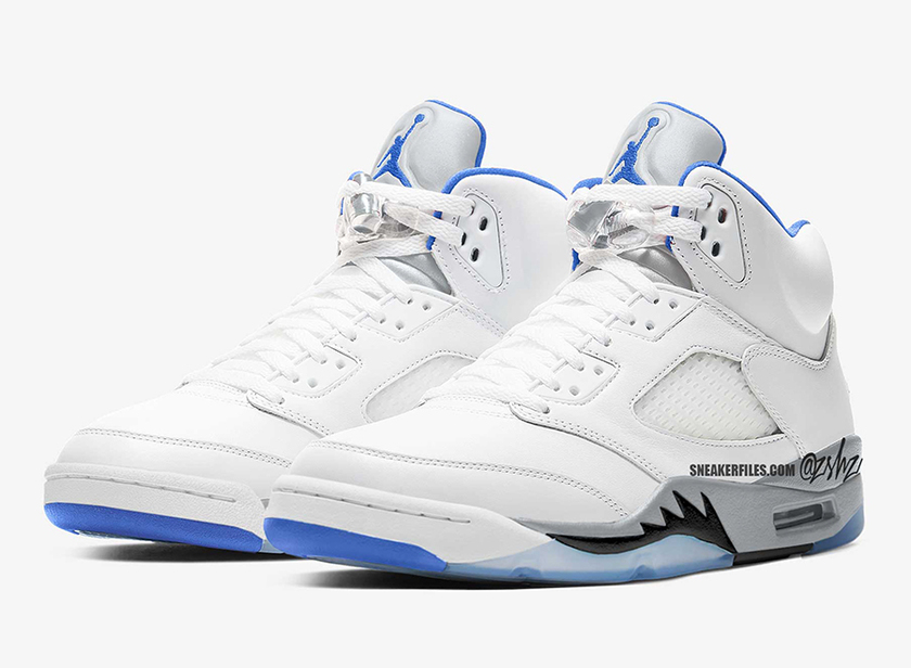 Air Jordan 5 White Stealth Black Hyper Royal DD0587-140åå:registered:æ¥æ