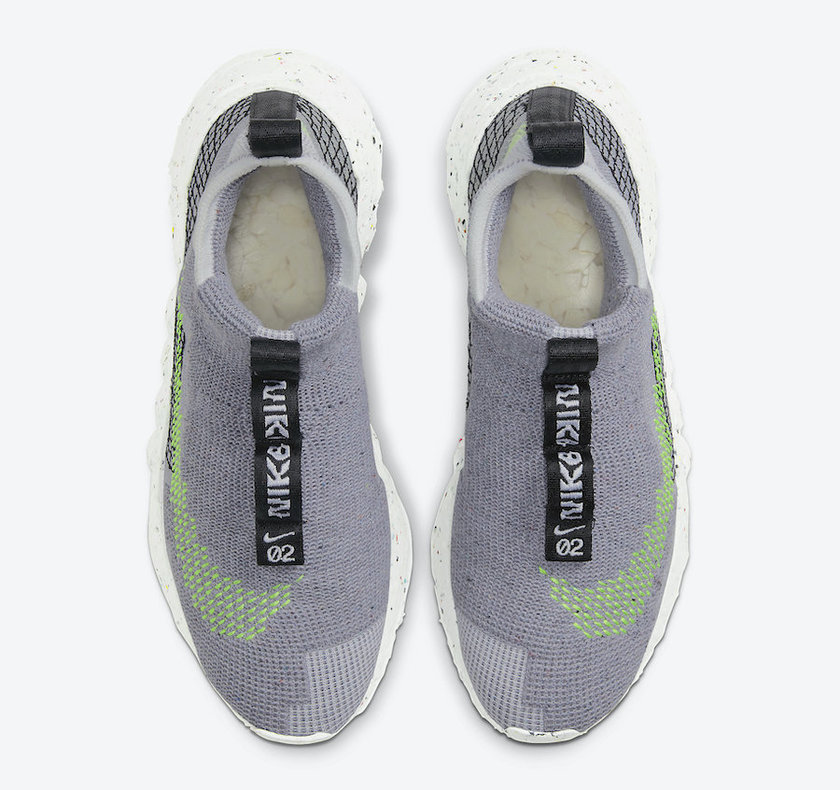 Nike Space Hippie 02 Gray Volt CQ3988-002åå:registered:æ¥æ1