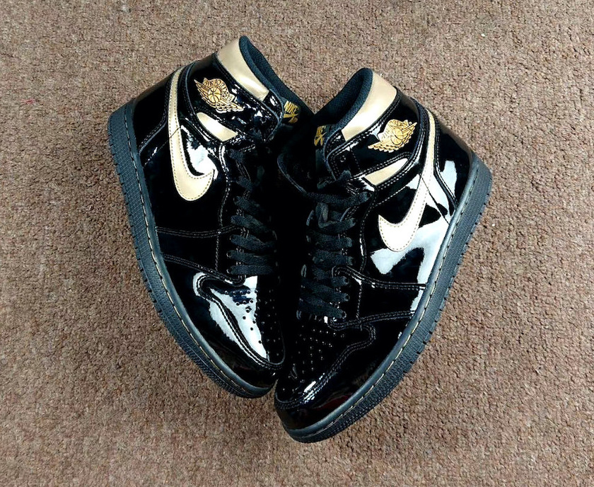 Air Jordan 1 Patent Black Gold 555088-032 Release Date