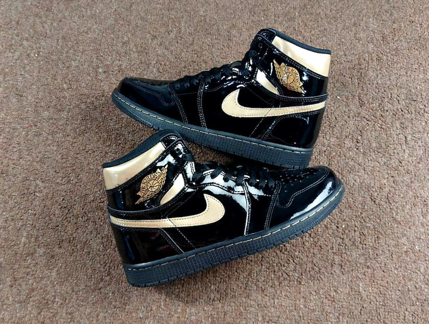 Air Jordan 1 Patent Black Gold 555088-032 Release Date