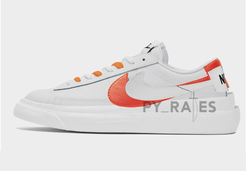 Sacai Nike Blazer Low Orangeåå:registered:æ¥æ
