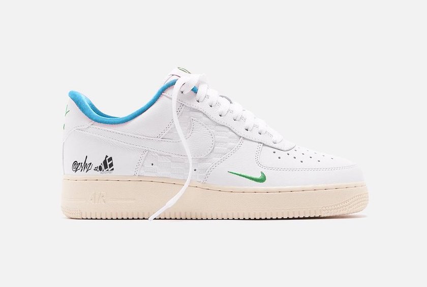Kith Nike Air Force 1 Low White Blue Lagoon Aloe Verde White DC9555-100åå:registered:æ¥æ