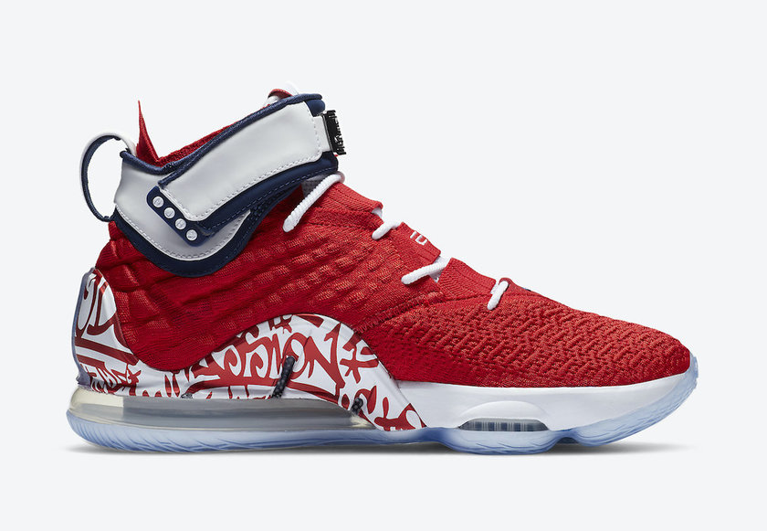 Nike LeBron 17 Red Graffiti Remix CT6047-600 Release Date