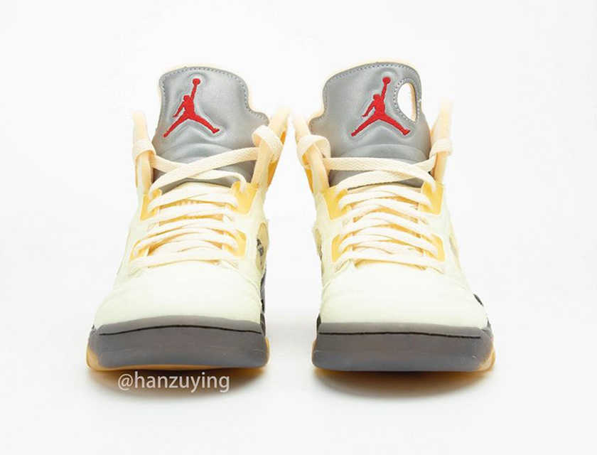 Off-White Air Jordan 5 Sail Fire Red DH8565-100 Release Date Pricing