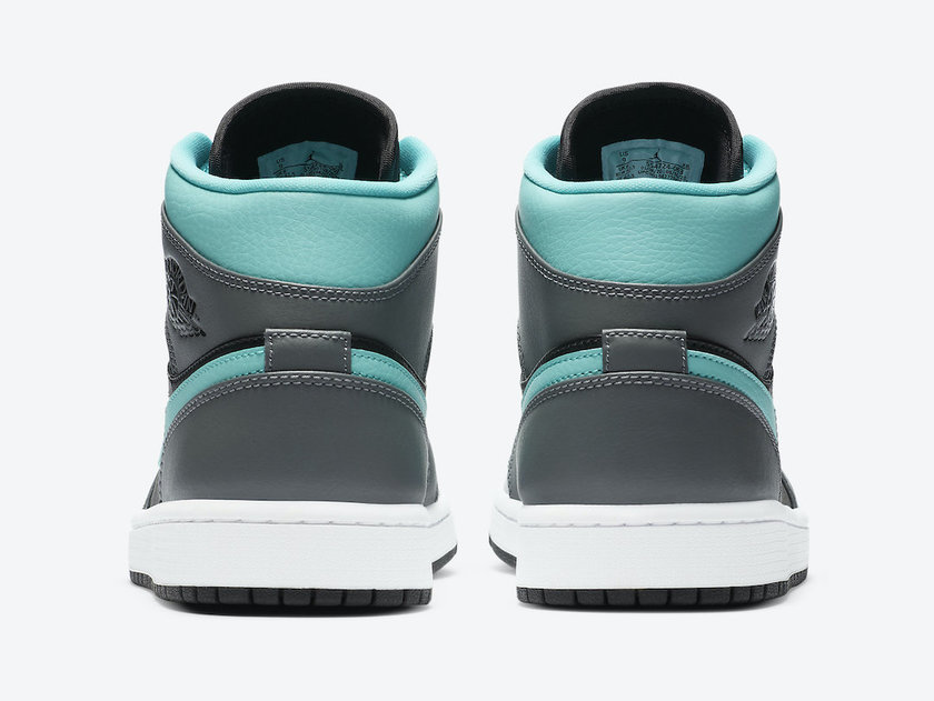 Air Jordan 1 Mid Black Grey Aqua Blue 554724-063åå:registered:æ¥æ