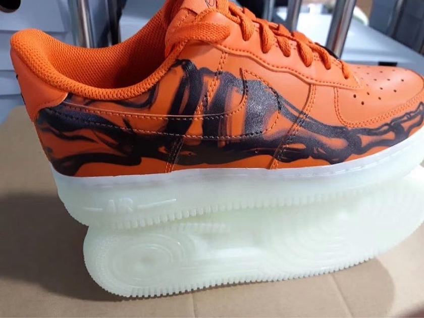 Nike Air Force 1 Skeleton Brilliant Orange CU8067-800åå:registered:æ¥æ