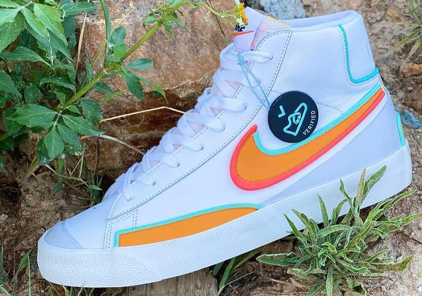 Nike Blazer Mid 77 DMSX White Kumquat Aurora Green Bright Crimsonåå:registered:æ¥æ