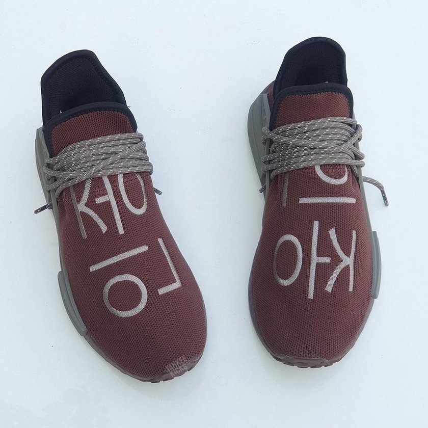 Pharrell adidas NMD Hu Burgundy Gray 2020åå:registered:æ¥æ