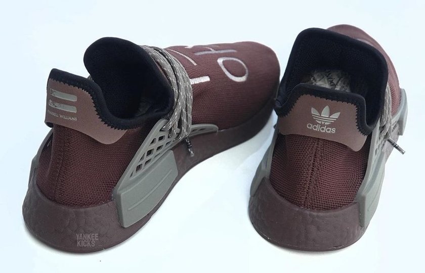 Pharrell adidas NMD Hu Burgundy Gray 2020åå:registered:æ¥æ