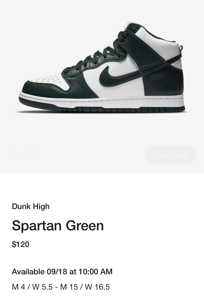 Nike Dunk High Spartan Green CZ8149-100 2020åå:registered:æ¥æ