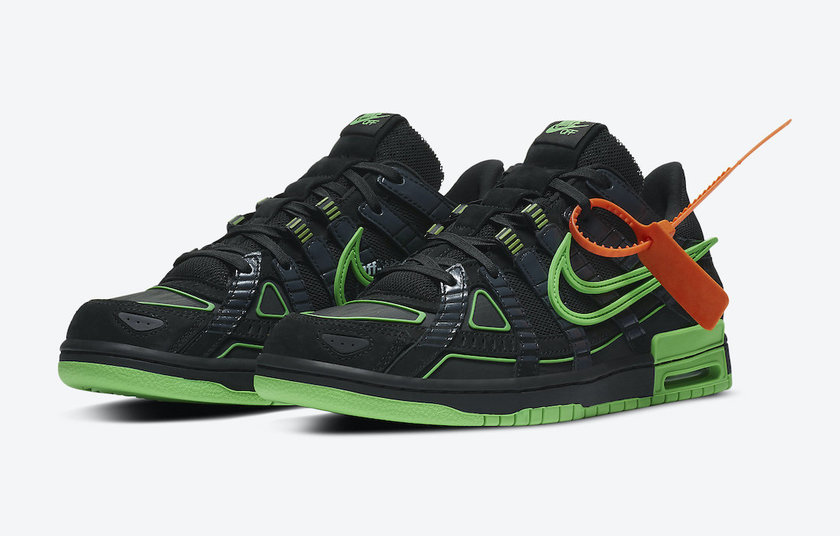 Off-White Nike Air Rubber Dunk Green Strike CU6015-001 Release Date