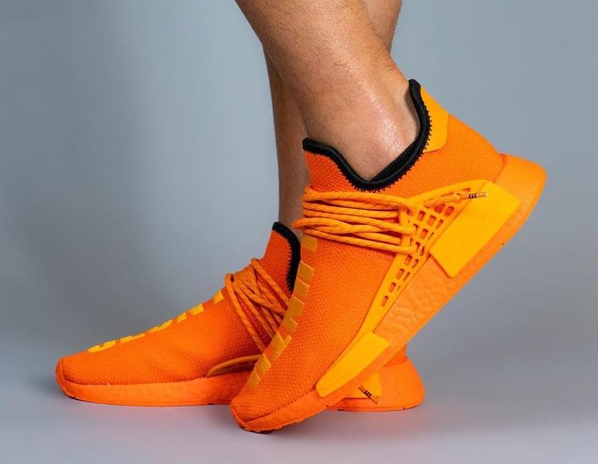 Pharrell adidas NMD Hu Orange GY0095 Release Date