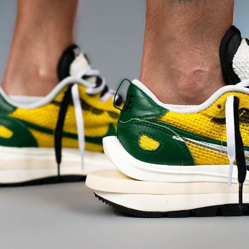 sacai Nike VaporWaffle Tour Yellow Stadium Green CV1363-700 Release Date On-Feet