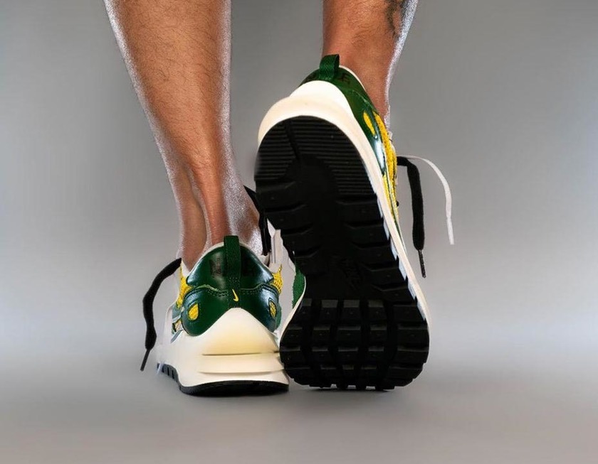 sacai Nike VaporWaffle Tour Yellow Stadium Green CV1363-700 Release Date On-Feet