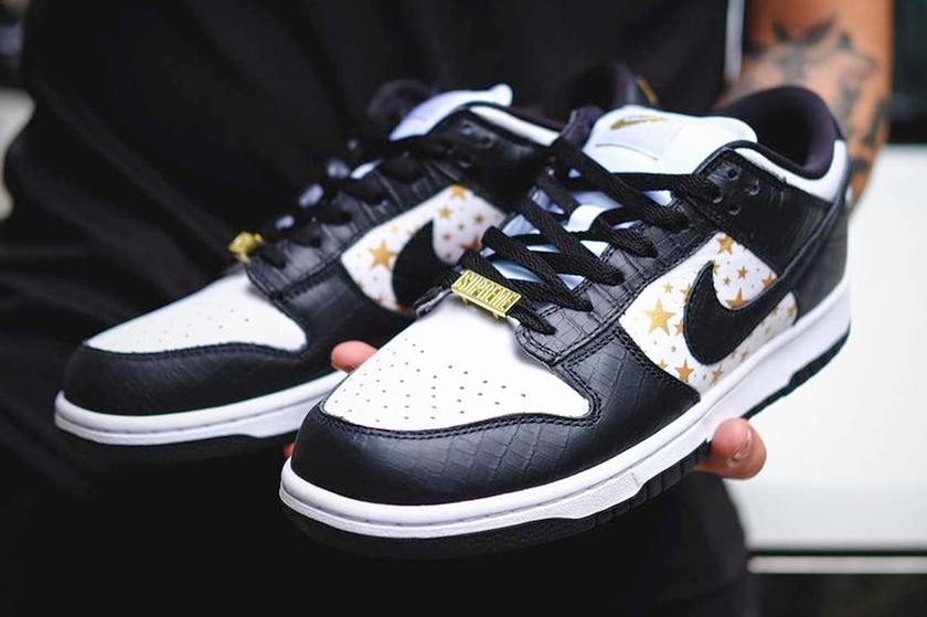 Supreme Nike SB Dunk Low Black Stars DH3228-102åå:registered:æ¥æ
