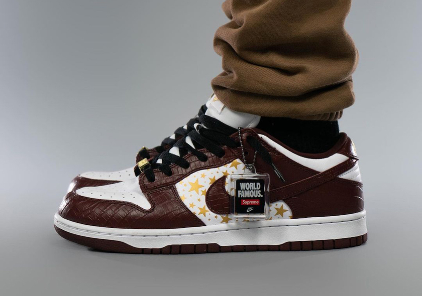 Supreme Nike SB Dunk Low Barkroot Brown Stars DH3228-103åå:registered:æ¥æï¼