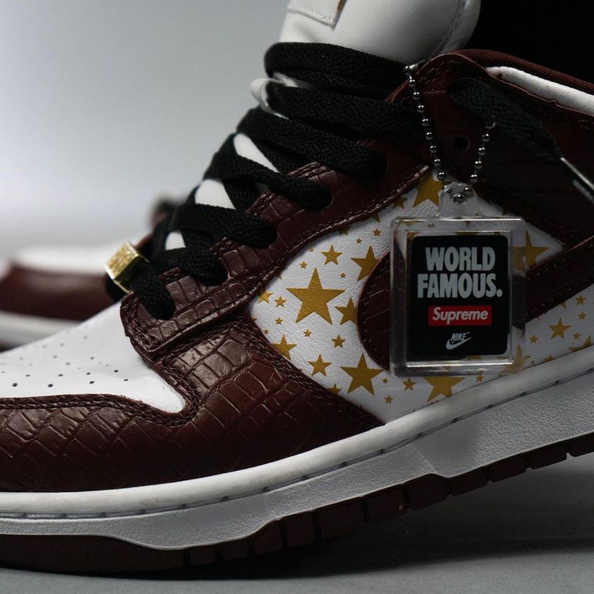 Supreme Nike SB Dunk Low Barkroot Brown Stars DH3228-103åå:registered:æ¥æï¼