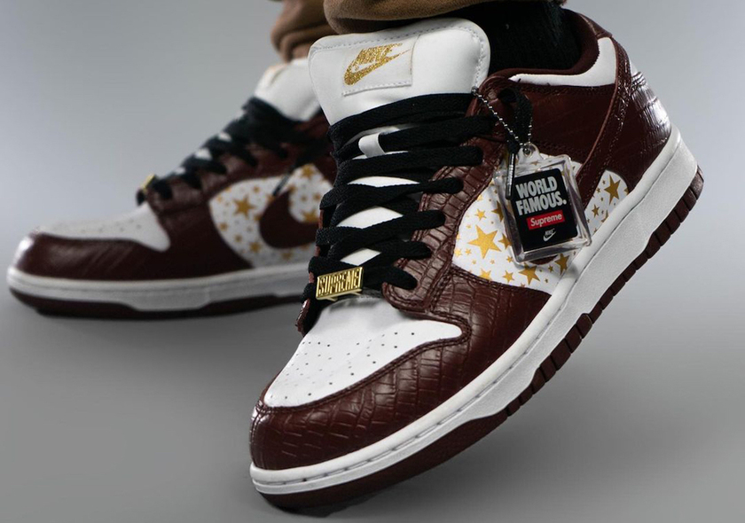 Supreme Nike SB Dunk Low Barkroot Brown Stars DH3228-103åå:registered:æ¥æï¼