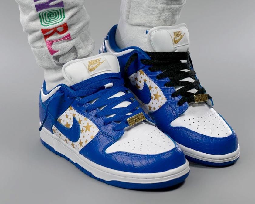Supreme- Nike SB Dunk Low Stars Hyper Blue DH3228-100åå:registered:æ¥æ
