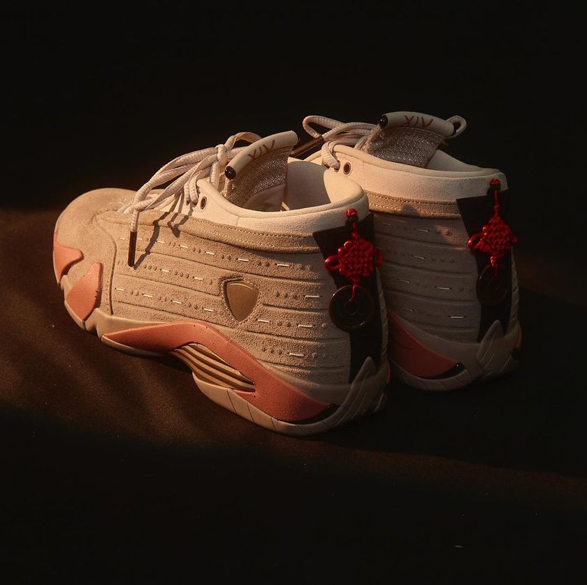 CLOT,AJ14,Air Jordan 14 Low,陈冠  冠希又晒 CLOT x AJ14 Low！铜钱中国结太 6 了吧！