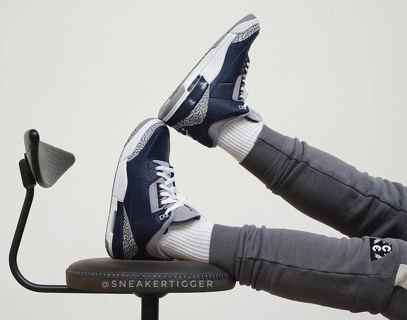 Air Jordan 3 Georgetown Midnight Navy CT8532-401åå:registered:æ¥æ