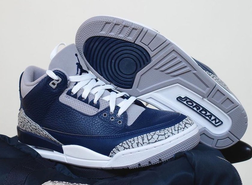 Air Jordan 3 Georgetown Midnight Navy CT8532-401åå:registered:æ¥æ