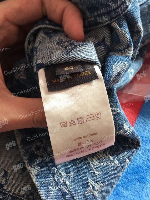 lv supreme 联名牛仔衬衫