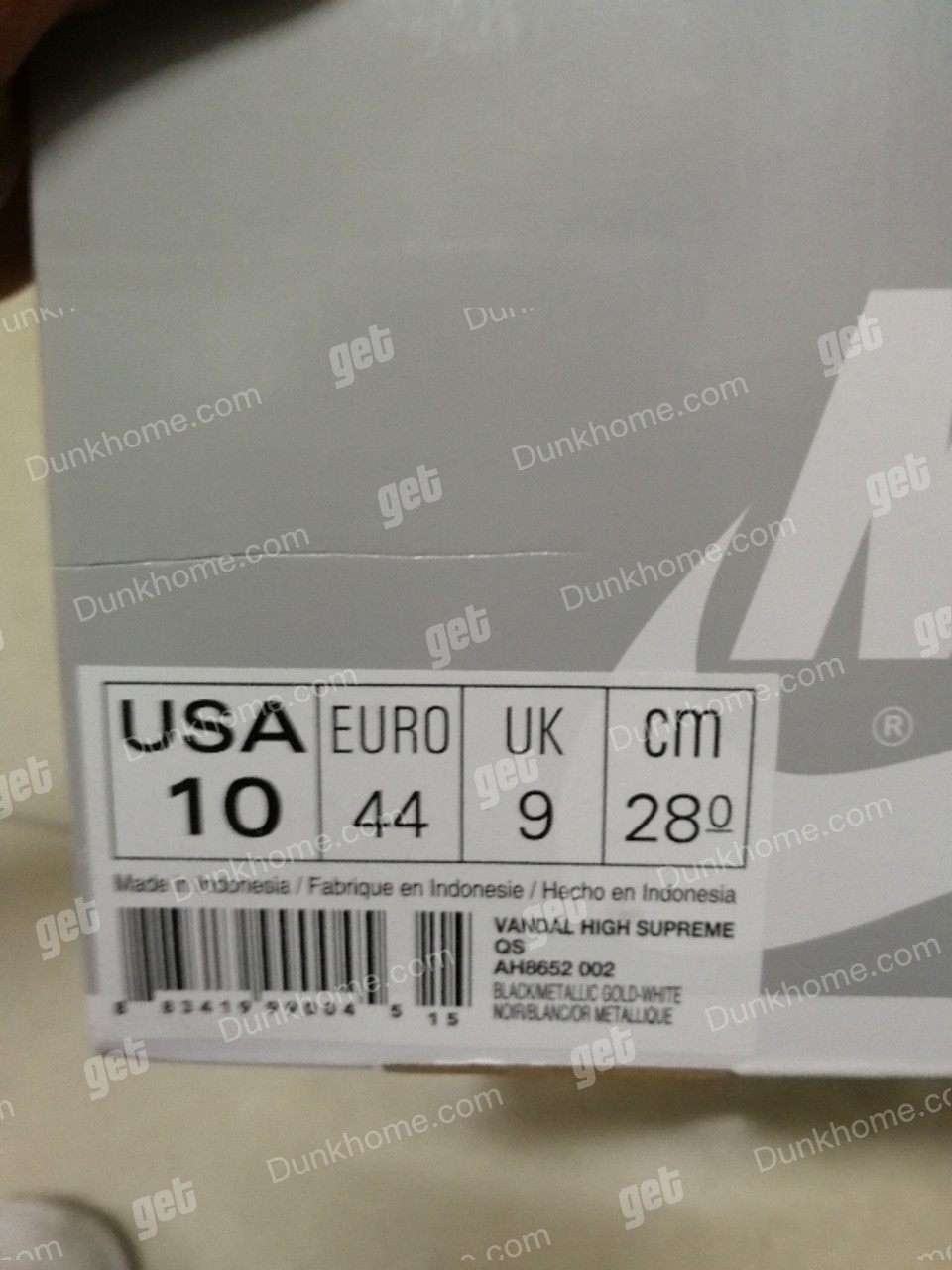 弟体育 Nike Vandal High Supreme 黑金教父 板