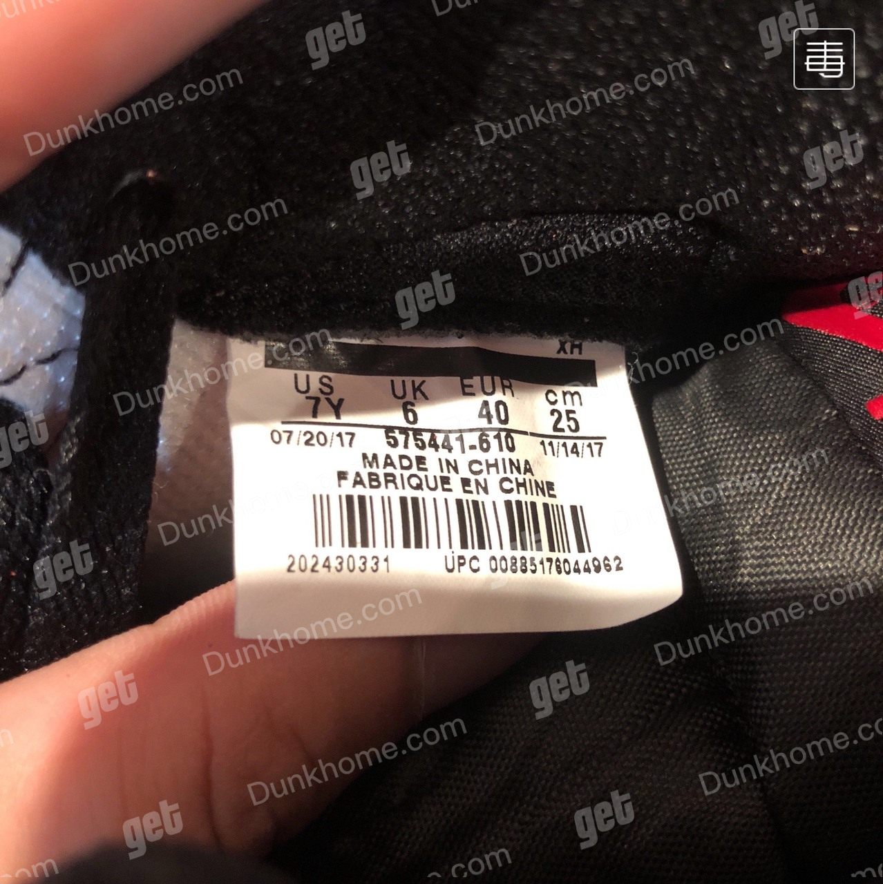 aj 1 黑红脚趾女版